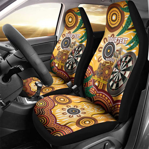 Darts Australia NAIDOC Week 2026 Personalised Car Seat Cover 50 Years Deadly Eucalyptus Indigenous Art