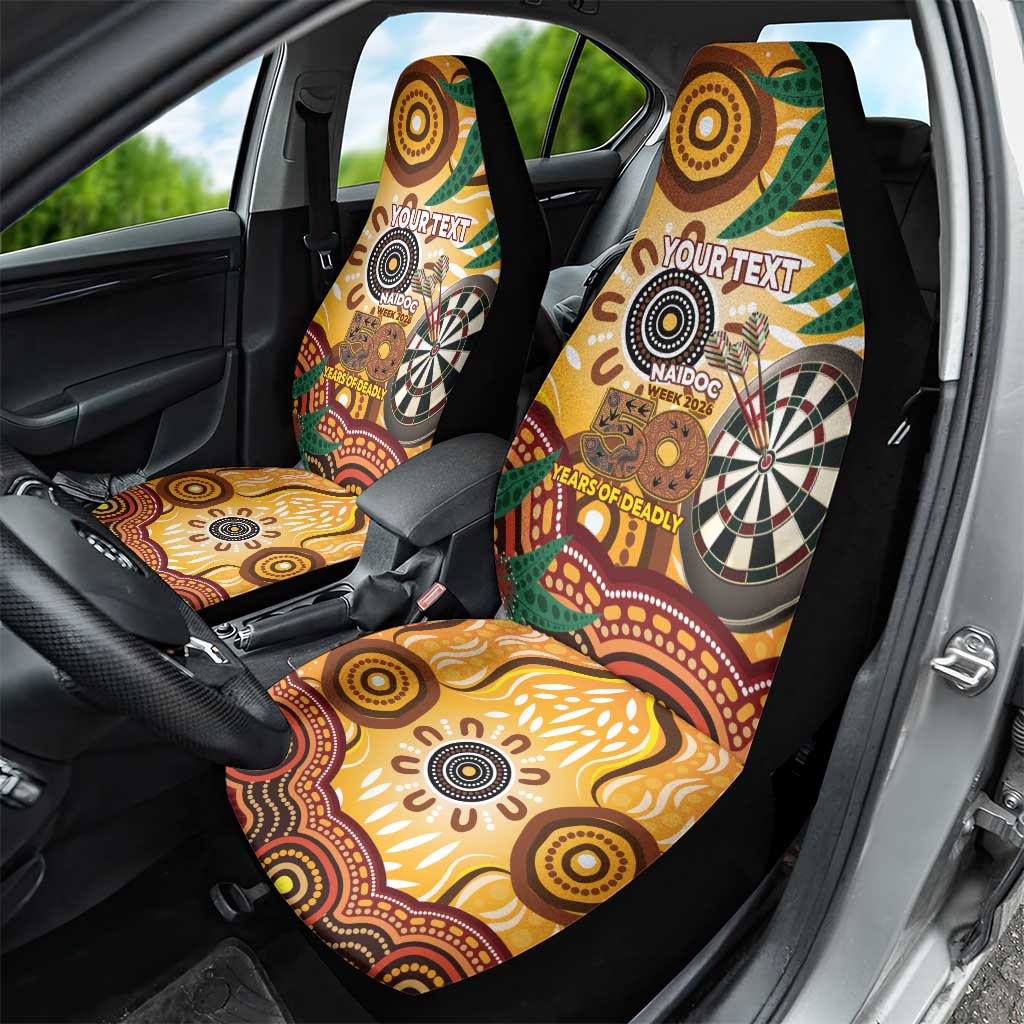 Darts Australia NAIDOC Week 2026 Personalised Car Seat Cover 50 Years Deadly Eucalyptus Indigenous Art