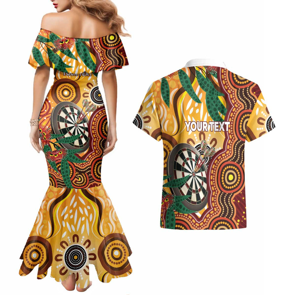 Darts Australia NAIDOC Week 2026 Personalised Couples Matching Mermaid Dress and Hawaiian Shirt 50 Years Deadly Eucalyptus Indigenous Art