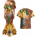 Darts Australia NAIDOC Week 2026 Personalised Couples Matching Mermaid Dress and Hawaiian Shirt 50 Years Deadly Eucalyptus Indigenous Art