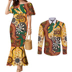 Darts Australia NAIDOC Week 2026 Personalised Couples Matching Mermaid Dress and Long Sleeve Button Shirt 50 Years Deadly Eucalyptus Indigenous Art