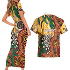 Darts Australia NAIDOC Week 2026 Personalised Couples Matching Short Sleeve Bodycon Dress and Hawaiian Shirt 50 Years Deadly Eucalyptus Indigenous Art