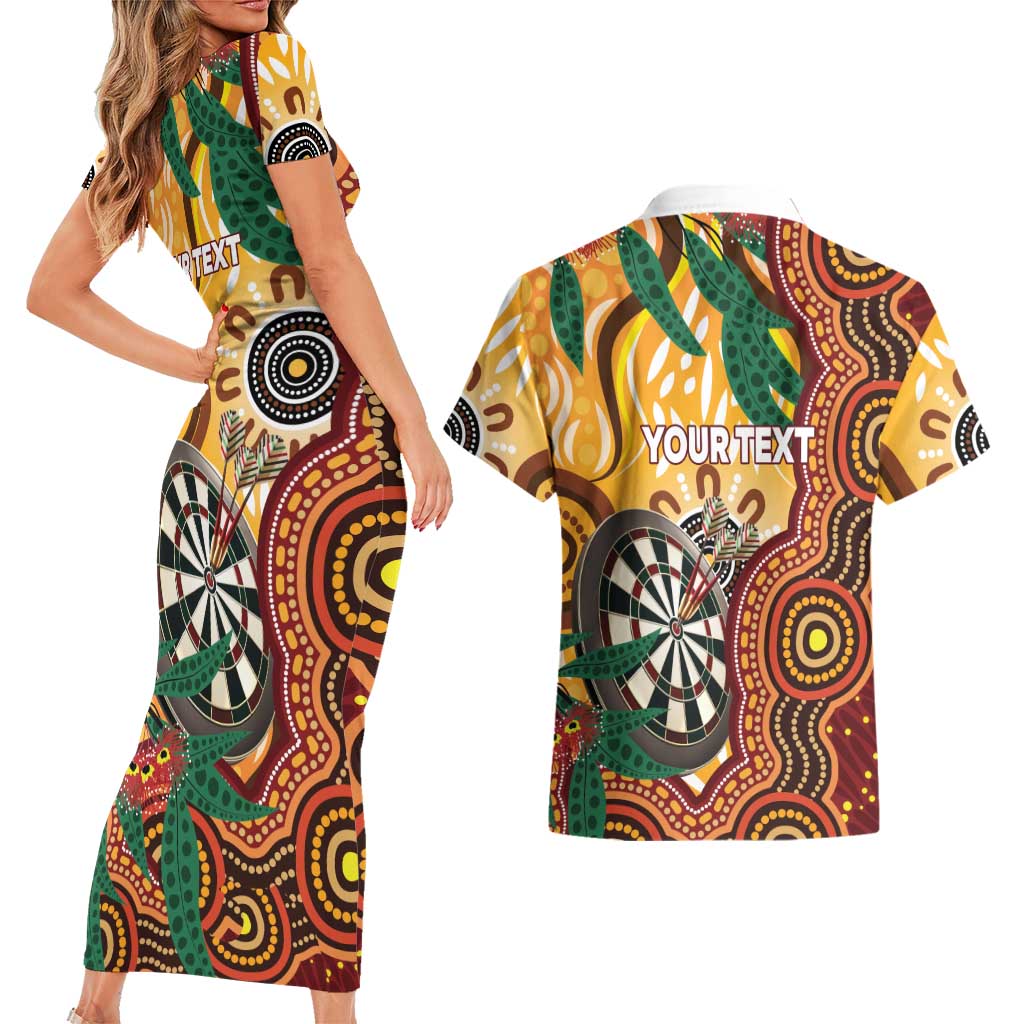 Darts Australia NAIDOC Week 2026 Personalised Couples Matching Short Sleeve Bodycon Dress and Hawaiian Shirt 50 Years Deadly Eucalyptus Indigenous Art