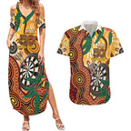 Darts Australia NAIDOC Week 2026 Personalised Couples Matching Summer Maxi Dress and Hawaiian Shirt 50 Years Deadly Eucalyptus Indigenous Art