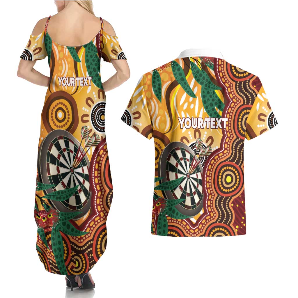 Darts Australia NAIDOC Week 2026 Personalised Couples Matching Summer Maxi Dress and Hawaiian Shirt 50 Years Deadly Eucalyptus Indigenous Art