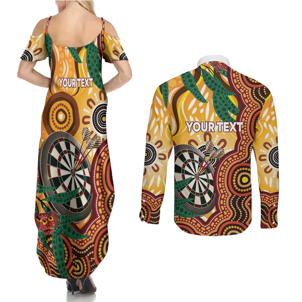 Darts Australia NAIDOC Week 2026 Personalised Couples Matching Summer Maxi Dress and Long Sleeve Button Shirt 50 Years Deadly Eucalyptus Indigenous Art