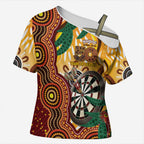 Darts Australia NAIDOC Week 2026 Personalised Cross Shoulder Shirt 50 Years Deadly Eucalyptus Indigenous Art