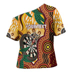 Darts Australia NAIDOC Week 2026 Personalised Cross Shoulder Shirt 50 Years Deadly Eucalyptus Indigenous Art