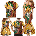 Darts Australia NAIDOC Week 2026 Personalised Family Matching Mermaid Dress and Hawaiian Shirt 50 Years Deadly Eucalyptus Indigenous Art