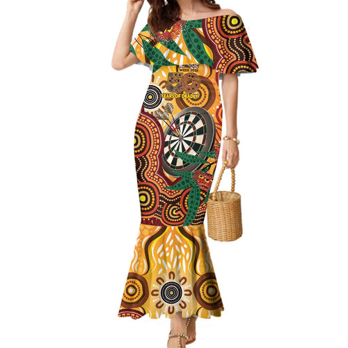 Darts Australia NAIDOC Week 2026 Personalised Family Matching Mermaid Dress and Hawaiian Shirt 50 Years Deadly Eucalyptus Indigenous Art