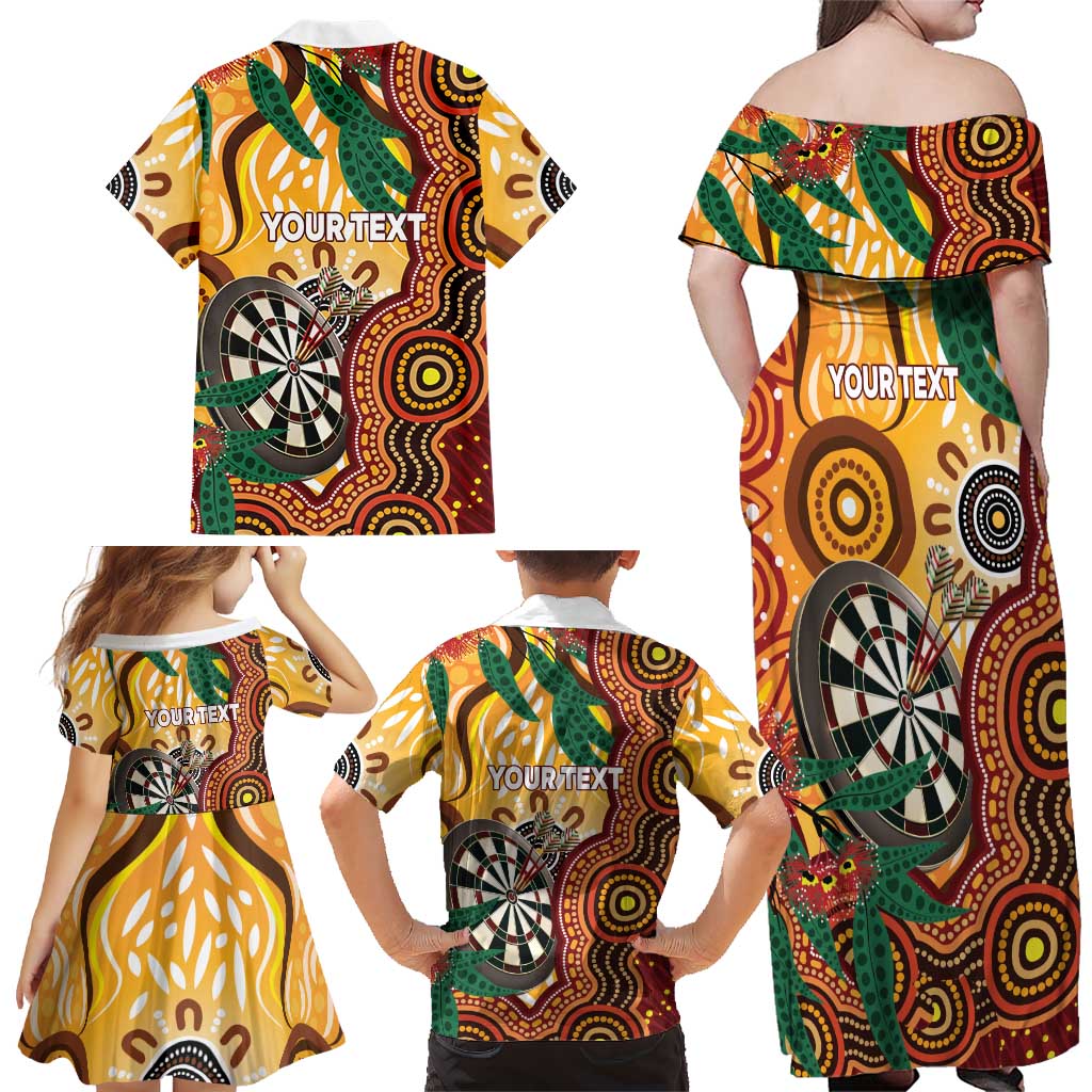 Darts Australia NAIDOC Week 2026 Personalised Family Matching Off Shoulder Maxi Dress and Hawaiian Shirt 50 Years Deadly Eucalyptus Indigenous Art