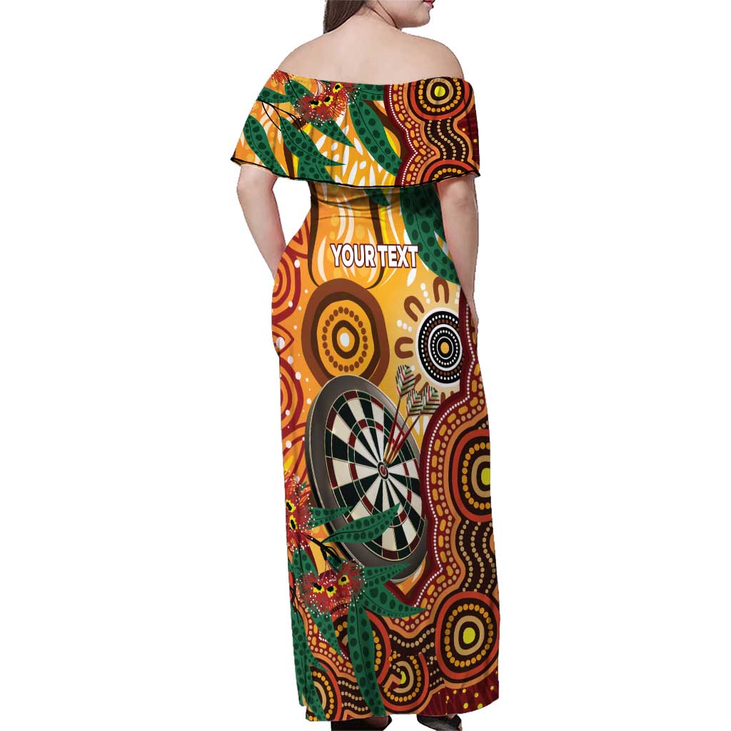 Darts Australia NAIDOC Week 2026 Personalised Family Matching Off Shoulder Maxi Dress and Hawaiian Shirt 50 Years Deadly Eucalyptus Indigenous Art
