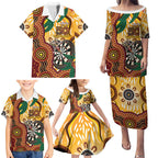 Darts Australia NAIDOC Week 2026 Personalised Family Matching Puletasi and Hawaiian Shirt 50 Years Deadly Eucalyptus Indigenous Art
