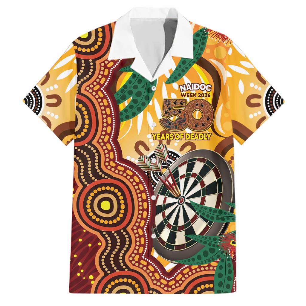 Darts Australia NAIDOC Week 2026 Personalised Family Matching Puletasi and Hawaiian Shirt 50 Years Deadly Eucalyptus Indigenous Art