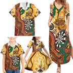 Darts Australia NAIDOC Week 2026 Personalised Family Matching Summer Maxi Dress and Hawaiian Shirt 50 Years Deadly Eucalyptus Indigenous Art