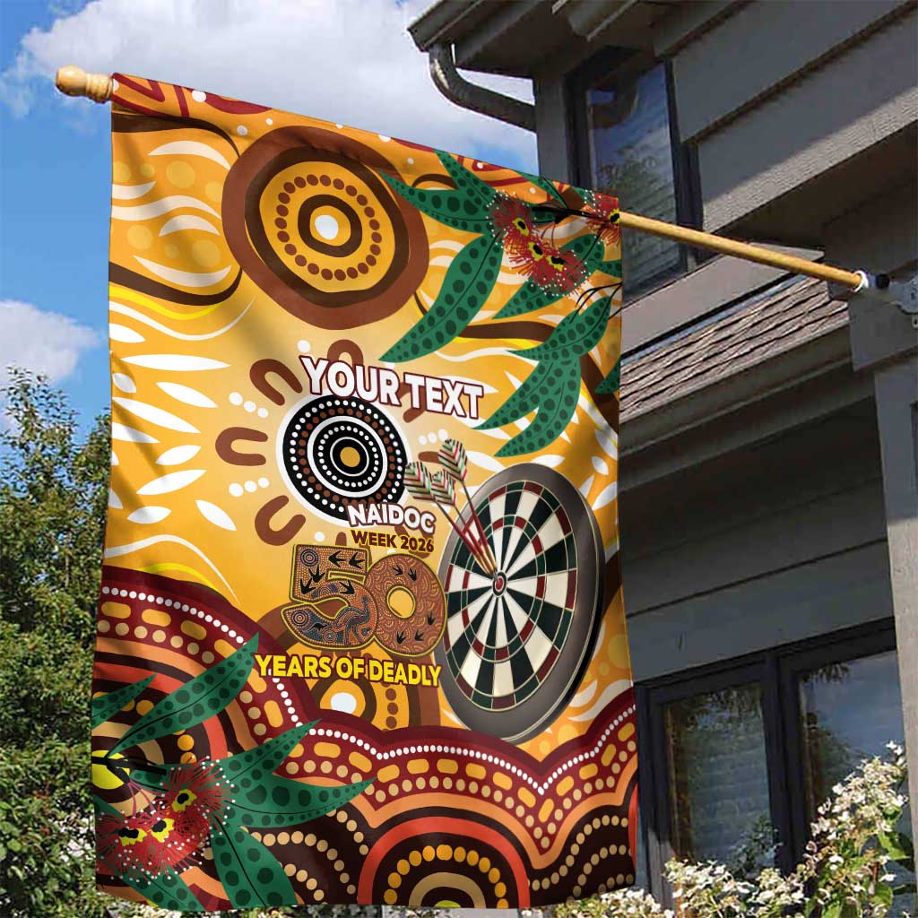 Darts Australia NAIDOC Week 2026 Personalised Garden Flag 50 Years Deadly Eucalyptus Indigenous Art
