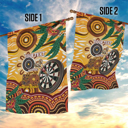 Darts Australia NAIDOC Week 2026 Personalised Garden Flag 50 Years Deadly Eucalyptus Indigenous Art