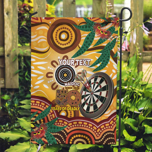 Darts Australia NAIDOC Week 2026 Personalised Garden Flag 50 Years Deadly Eucalyptus Indigenous Art