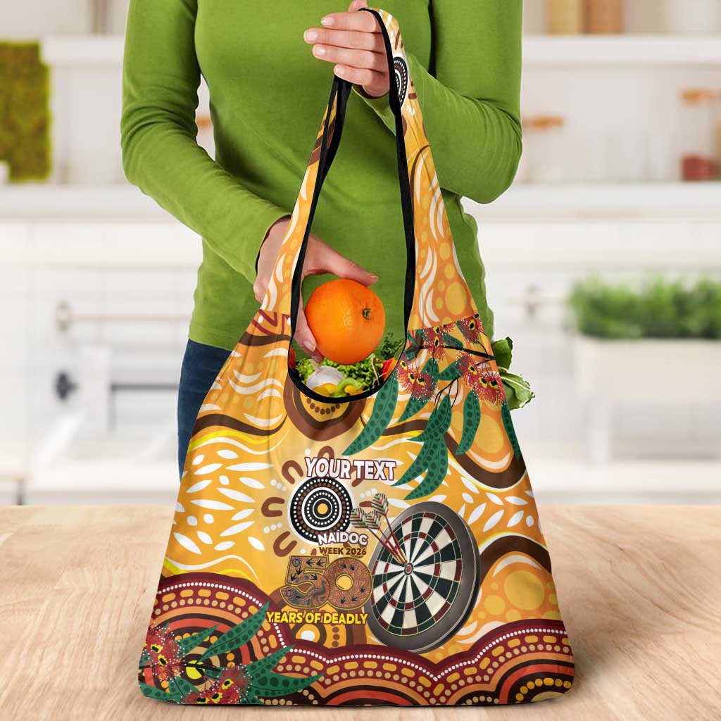 Darts Australia NAIDOC Week 2026 Personalised Grocery Bag 50 Years Deadly Eucalyptus Indigenous Art