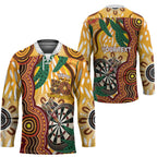 Darts Australia NAIDOC Week 2026 Personalised Hockey Jersey 50 Years Deadly Eucalyptus Indigenous Art