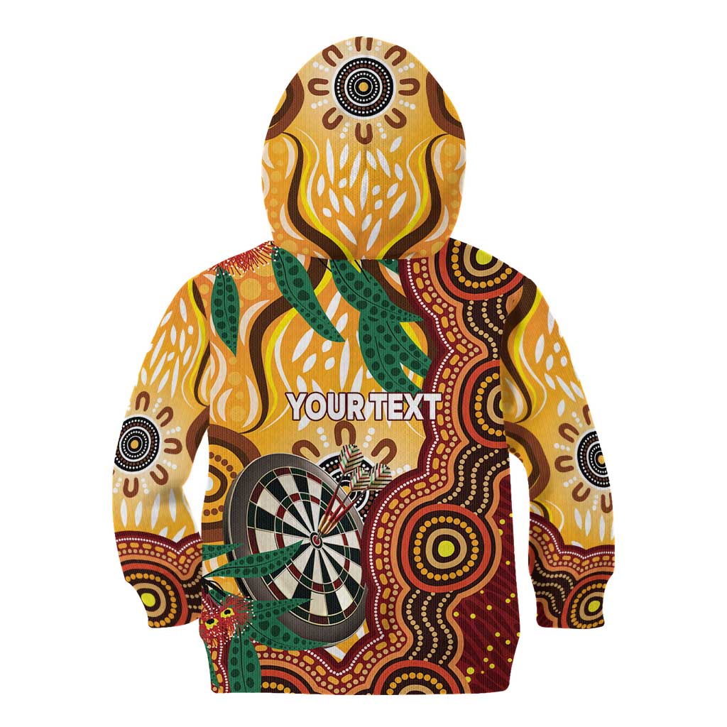 Darts Australia NAIDOC Week 2026 Personalised Kid Hoodie 50 Years Deadly Eucalyptus Indigenous Art
