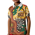 Darts Australia NAIDOC Week 2026 Personalised Kid Polo Shirt 50 Years Deadly Eucalyptus Indigenous Art
