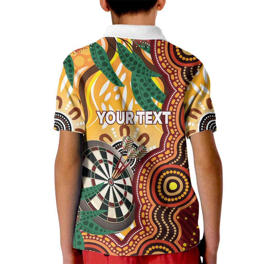 Darts Australia NAIDOC Week 2026 Personalised Kid Polo Shirt 50 Years Deadly Eucalyptus Indigenous Art