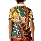 Darts Australia NAIDOC Week 2026 Personalised Kid Polo Shirt 50 Years Deadly Eucalyptus Indigenous Art