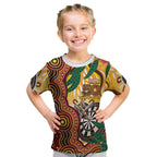 Darts Australia NAIDOC Week 2026 Personalised Kid T Shirt 50 Years Deadly Eucalyptus Indigenous Art