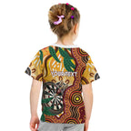 Darts Australia NAIDOC Week 2026 Personalised Kid T Shirt 50 Years Deadly Eucalyptus Indigenous Art