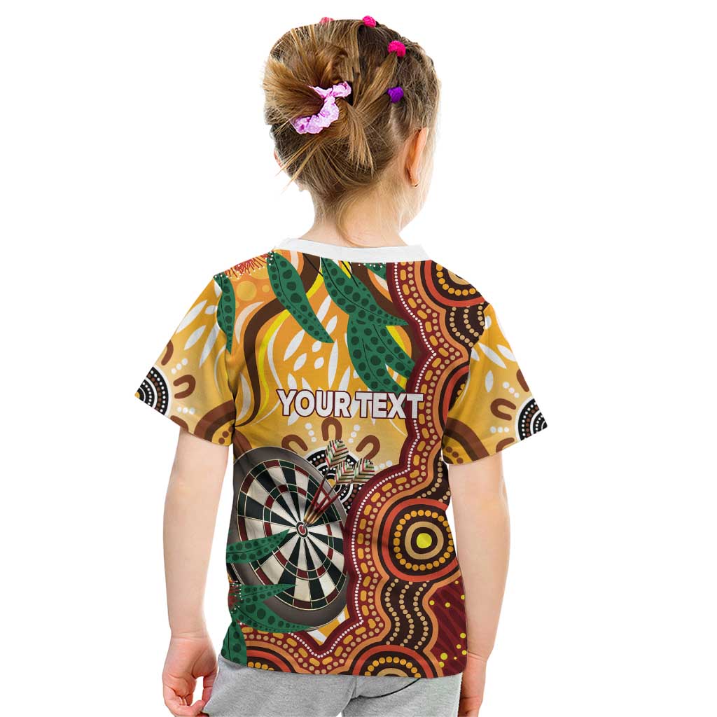 Darts Australia NAIDOC Week 2026 Personalised Kid T Shirt 50 Years Deadly Eucalyptus Indigenous Art