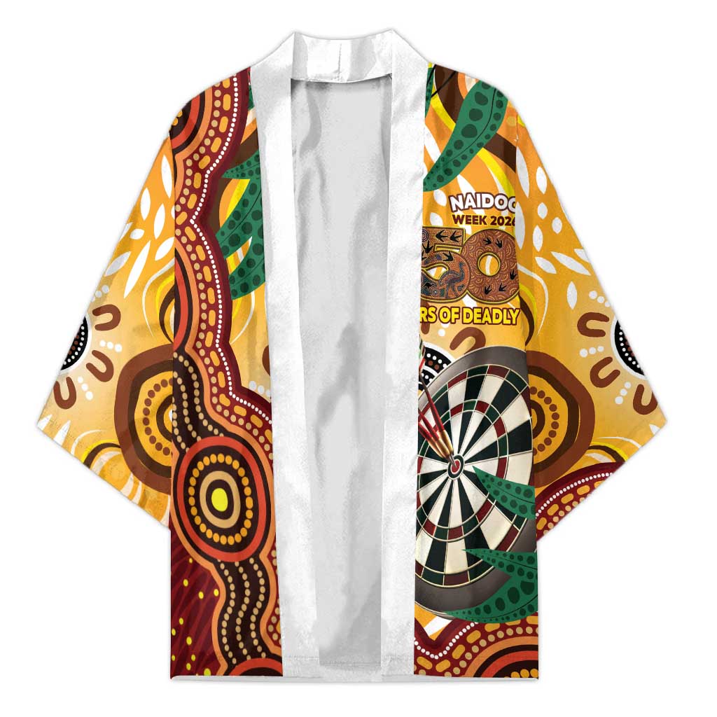 Darts Australia NAIDOC Week 2026 Personalised Kimono 50 Years Deadly Eucalyptus Indigenous Art