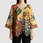 Darts Australia NAIDOC Week 2026 Personalised Kimono Sleeve Blouse 50 Years Deadly Eucalyptus Indigenous Art