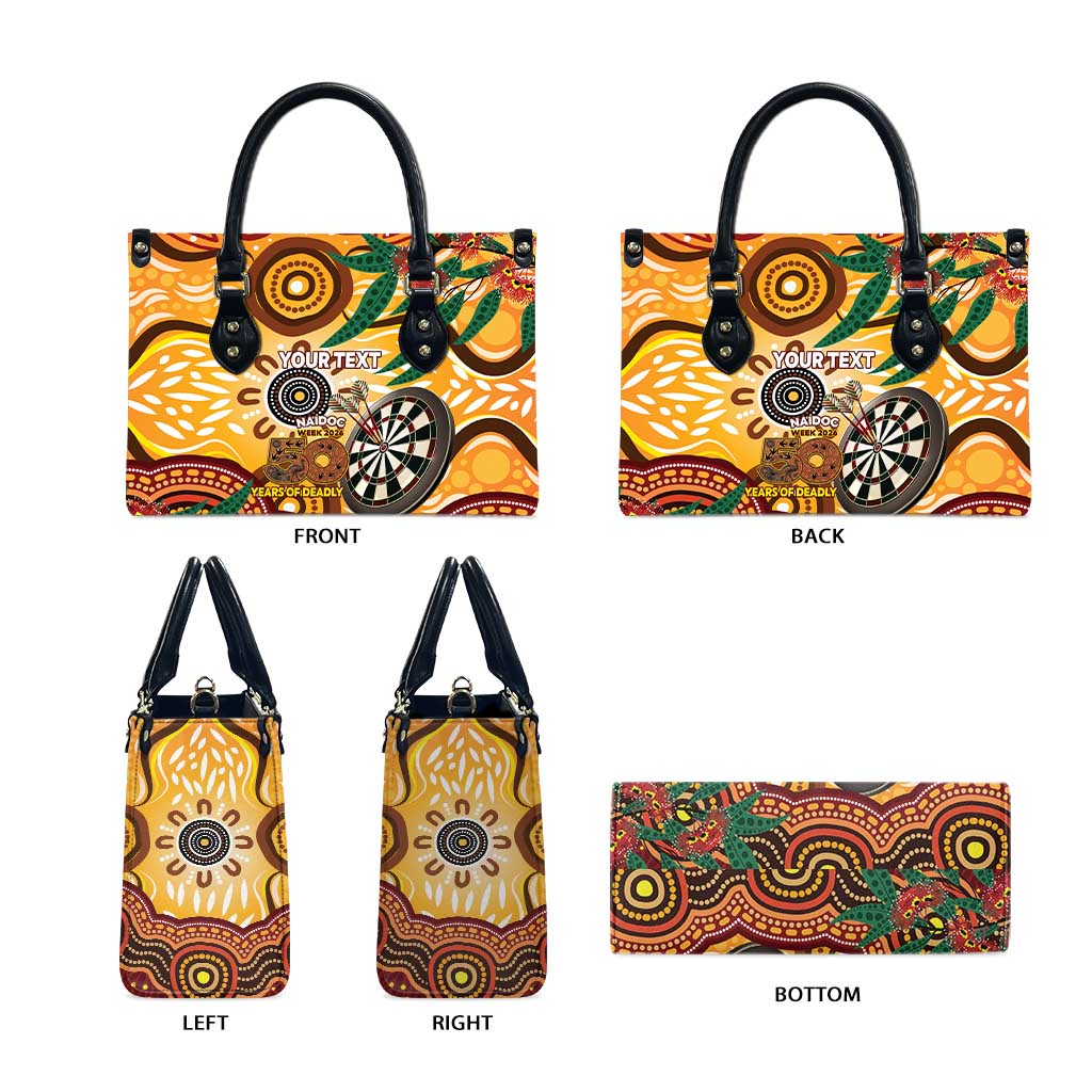 Darts Australia NAIDOC Week 2026 Personalised Leather Bag 50 Years Deadly Eucalyptus Indigenous Art