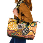 Darts Australia NAIDOC Week 2026 Personalised Leather Tote Bag 50 Years Deadly Eucalyptus Indigenous Art