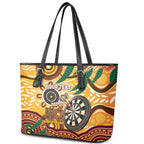 Darts Australia NAIDOC Week 2026 Personalised Leather Tote Bag 50 Years Deadly Eucalyptus Indigenous Art