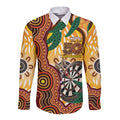 Darts Australia NAIDOC Week 2026 Personalised Long Sleeve Button Shirt 50 Years Deadly Eucalyptus Indigenous Art