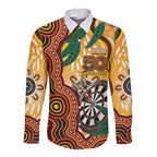Darts Australia NAIDOC Week 2026 Personalised Long Sleeve Button Shirt 50 Years Deadly Eucalyptus Indigenous Art