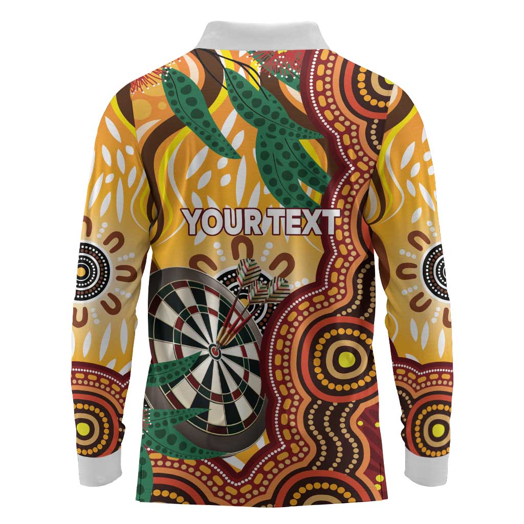Darts Australia NAIDOC Week 2026 Personalised Long Sleeve Polo Shirt 50 Years Deadly Eucalyptus Indigenous Art