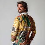 Darts Australia NAIDOC Week 2026 Personalised Long Sleeve Polo Shirt 50 Years Deadly Eucalyptus Indigenous Art