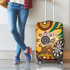 Darts Australia NAIDOC Week 2026 Personalised Luggage Cover 50 Years Deadly Eucalyptus Indigenous Art