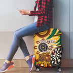 Darts Australia NAIDOC Week 2026 Personalised Luggage Cover 50 Years Deadly Eucalyptus Indigenous Art