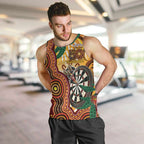 Darts Australia NAIDOC Week 2026 Personalised Men Tank Top 50 Years Deadly Eucalyptus Indigenous Art