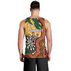 Darts Australia NAIDOC Week 2026 Personalised Men Tank Top 50 Years Deadly Eucalyptus Indigenous Art