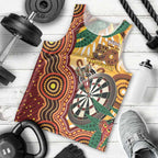 Darts Australia NAIDOC Week 2026 Personalised Men Tank Top 50 Years Deadly Eucalyptus Indigenous Art