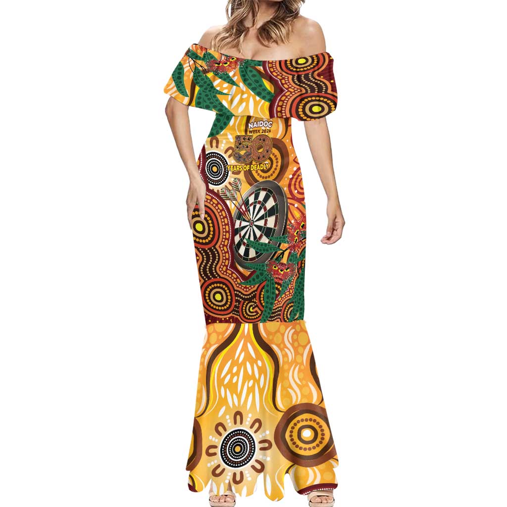 Darts Australia NAIDOC Week 2026 Personalised Mermaid Dress 50 Years Deadly Eucalyptus Indigenous Art