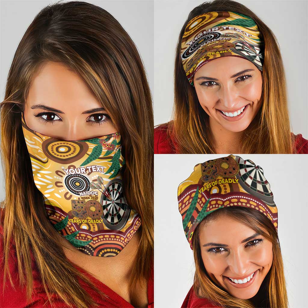 Darts Australia NAIDOC Week 2026 Personalised Neck Gaiter 50 Years Deadly Eucalyptus Indigenous Art