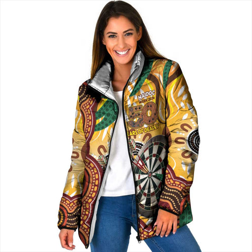 Darts Australia NAIDOC Week 2026 Personalised Padded Jacket 50 Years Deadly Eucalyptus Indigenous Art