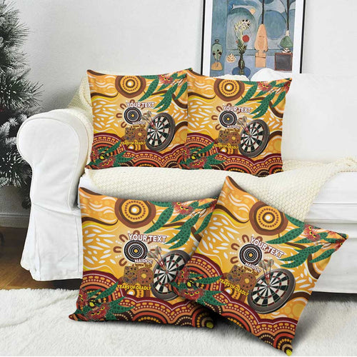 Darts Australia NAIDOC Week 2026 Personalised Pillow Cover 50 Years Deadly Eucalyptus Indigenous Art