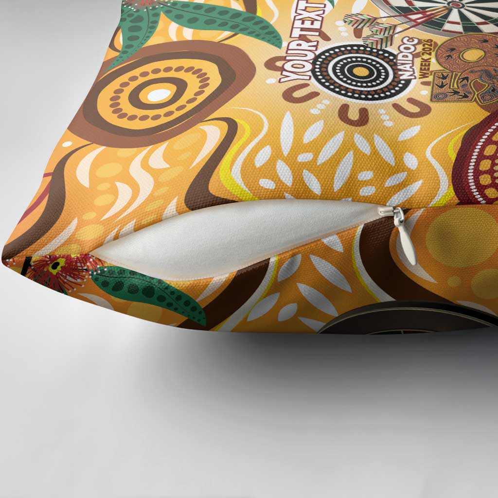 Darts Australia NAIDOC Week 2026 Personalised Pillow Cover 50 Years Deadly Eucalyptus Indigenous Art